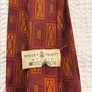 Vintage Robert Talbott Red and Orange Silk Tie